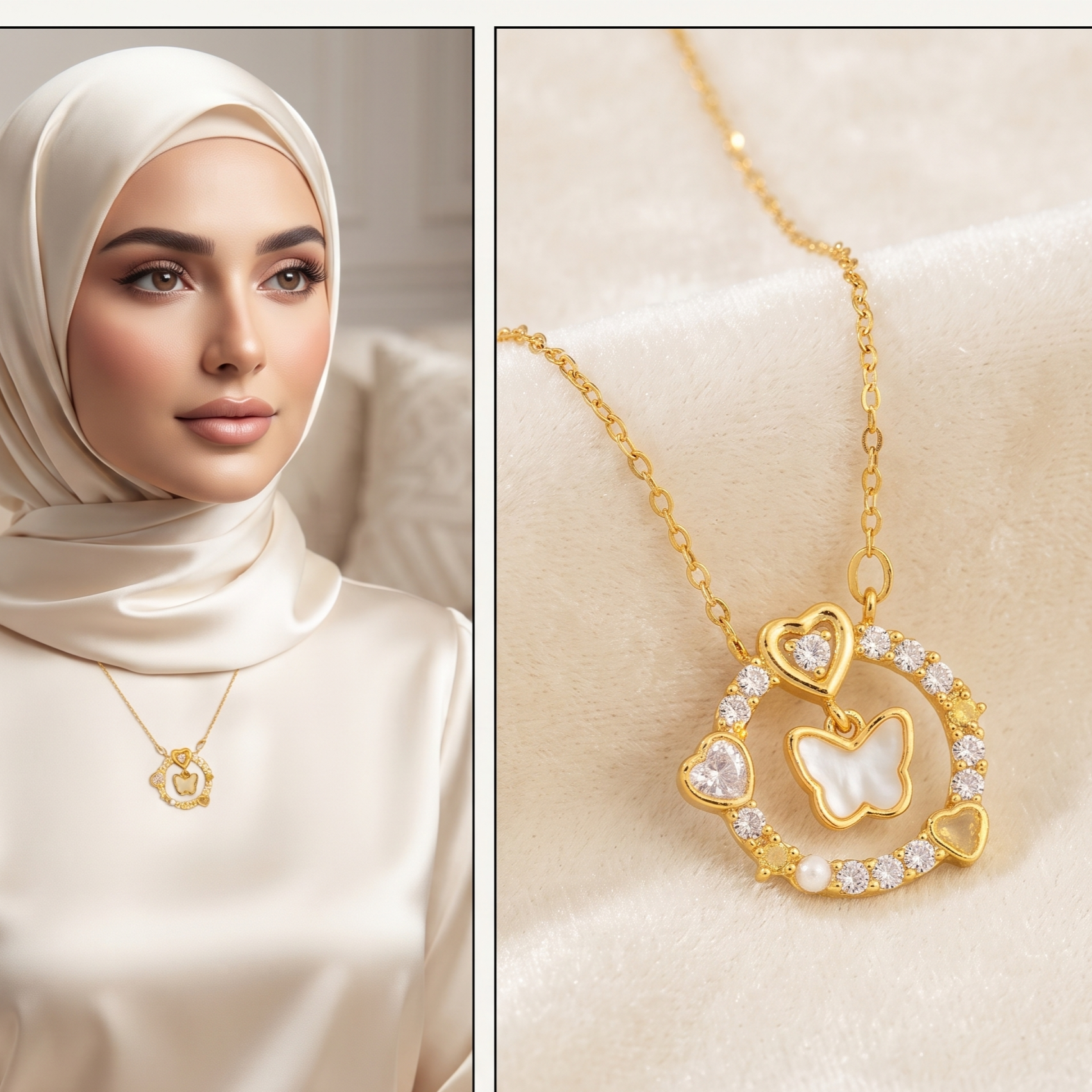 سلسلة فراشة فصوص برواز