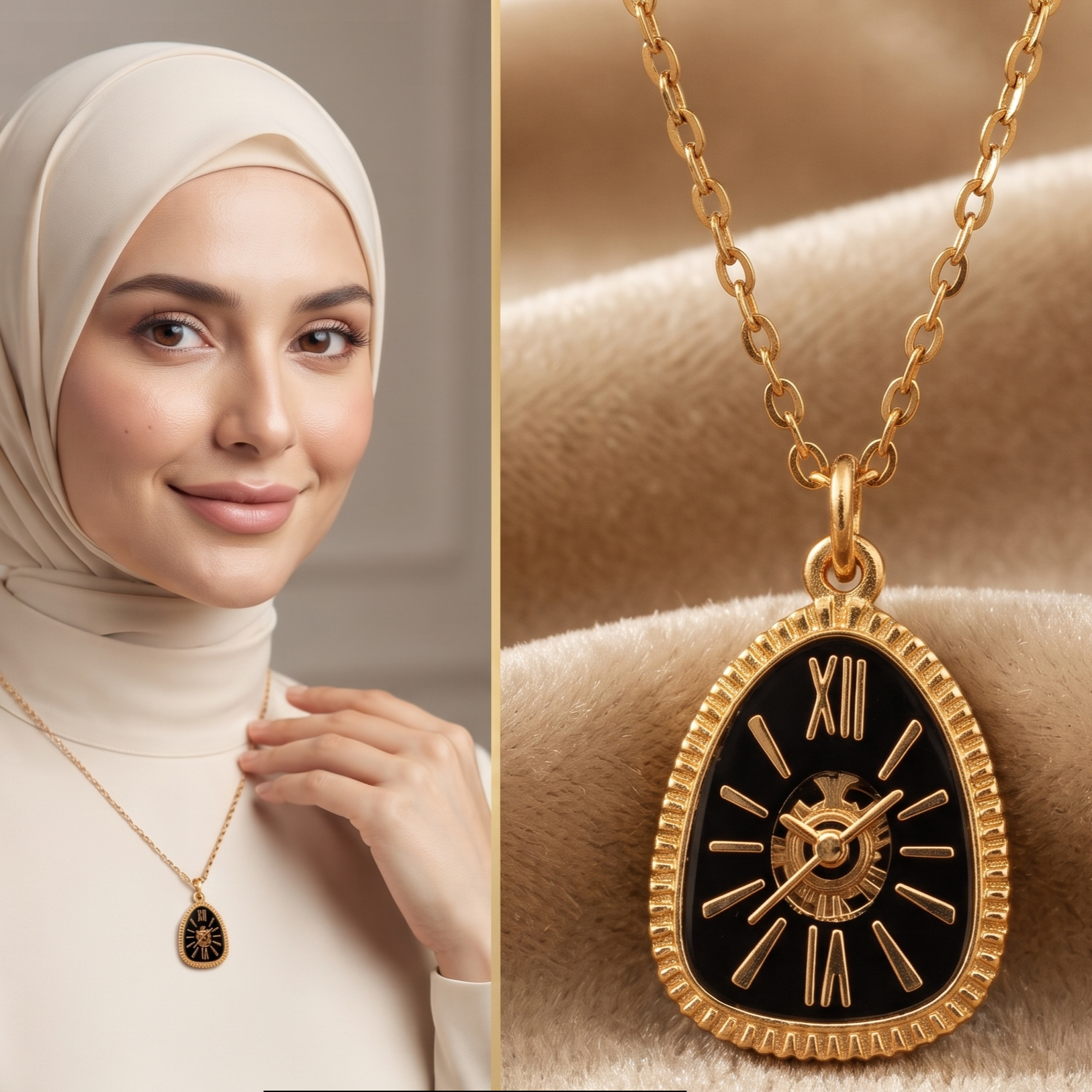 سلسلة ساعة بيضاوية