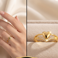 Gold heart ring
