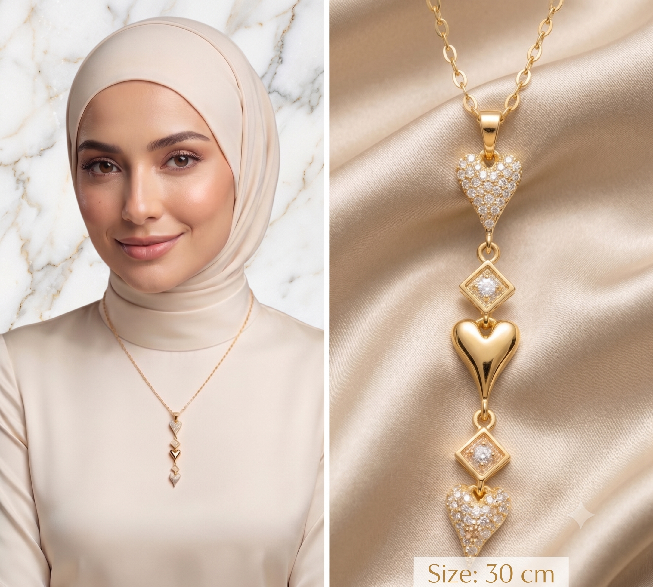 سلسلة دروب نيكلس قلب ابيض
