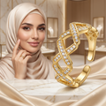 خاتم الشبكة الذهبية المرصعة