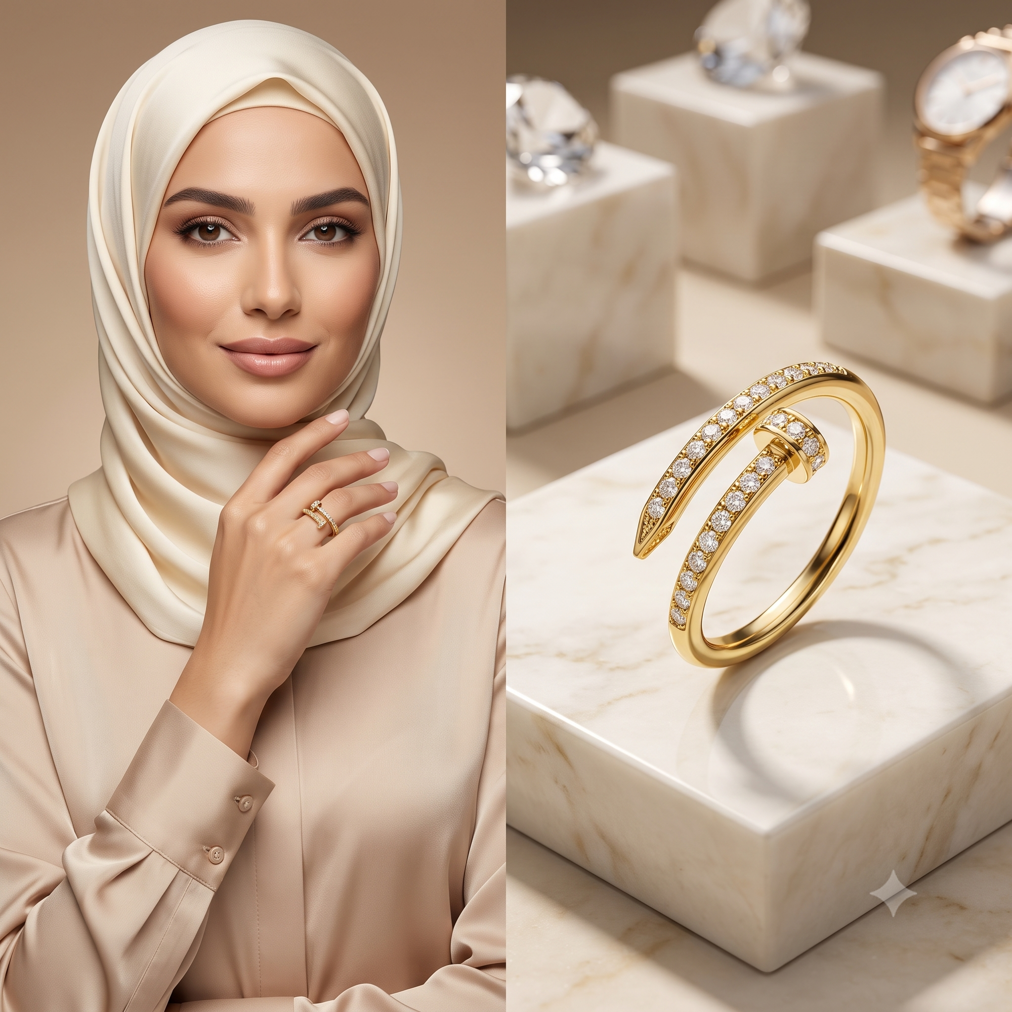 خاتم المسمار الكريستالي
