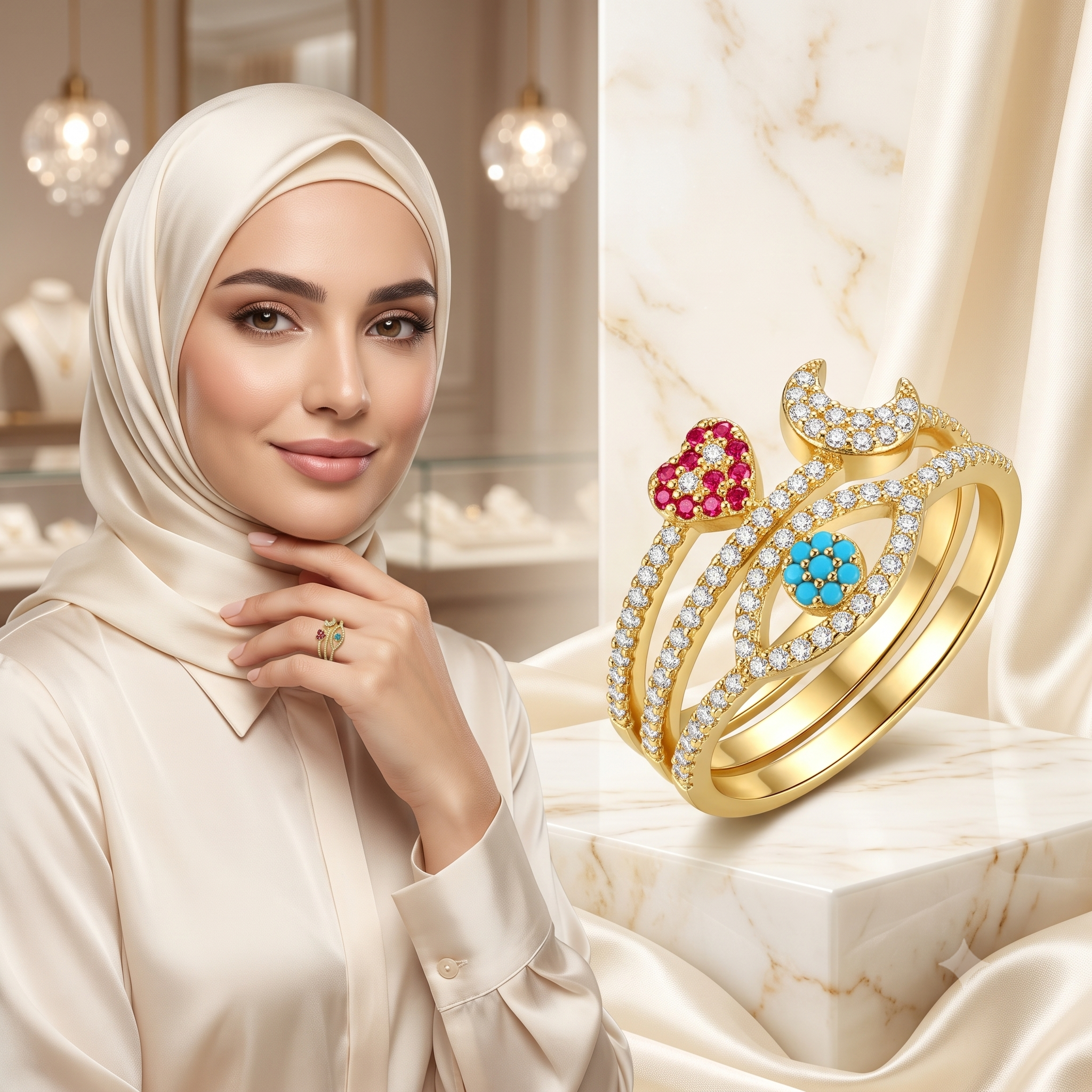 خاتم التميمة الملكية الثلاثي