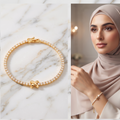 Faceted X bracelet